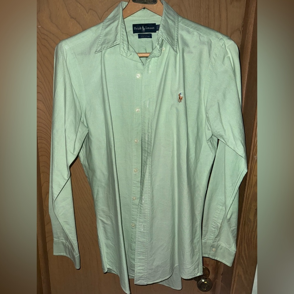 Ralph Lauren Green Oxford Cloth Button Down Shirt